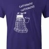 Victorian And Steampunk Purple Dalek Needs Caffeine Meme Tee -AKUMU INK shop dalekmemepurplemen