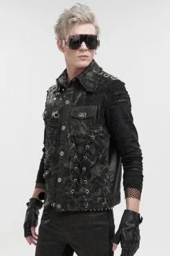 DEVIL FASHION Death Rider Distressed Vest -AKUMU INK shop darel the walking dead vest