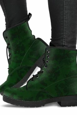 Gallery Serpentine Green Renaissance Vegan Boots, FREE Shipping