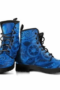 Gallery Serpentine Dave's Blue Steampunk, Men's Vegan Boots, FREE Shipping