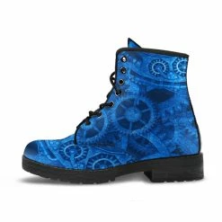 Gallery Serpentine Dave's Blue Steampunk, Men's Vegan Boots, FREE Shipping -AKUMU INK shop davebluesteampunkboots5