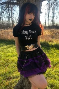 Kreepsville Bat Elastic Waist Belt [SILVER BAT] -AKUMU INK shop deagirl cff9917d 8647 4aca ab83 56c48574f7c1