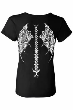 VampireFreaks Demon Wings Tee [Multiple Styles Available] -AKUMU INK shop demonWingsscoopback