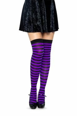LEG AVENUE Stripe Thigh Highs [Various Colors] -AKUMU INK shop dfcvbgfgb