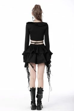 DARK IN LOVE Dark Creature Ruffle Skirt 10 DARK IN LOVE Dark Creature Ruffle Skirt -AKUMU INK shop dfgdfgfgdfgddf
