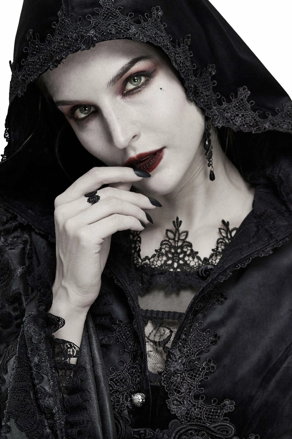 DEVIL FASHION Witcheress Floral Lace Tailcoat 10 DEVIL FASHION Witcheress Floral Lace Tailcoat - Image 8