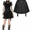 DARK IN LOVE Corset Pleated Skirt -AKUMU INK shop dfrrewrfgdr