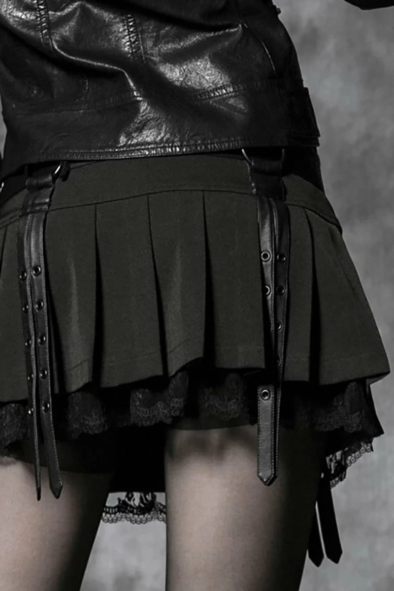 PUNK RAVE Diabolical Pleated Mini Skirt 10 PUNK RAVE Diabolical Pleated Mini Skirt - Image 8