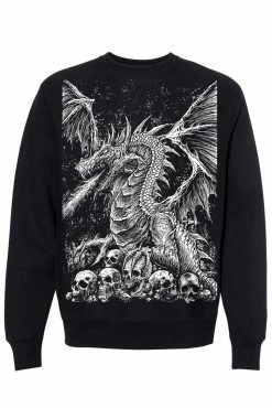 VampireFreaks Dragon's Lair Sweatshirt 7 VampireFreaks Dragon's Lair Sweatshirt -AKUMU INK shop dragon sweatshirt02