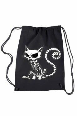 VampireFreaks Purr Evil Kitty Bag [Multiple Styles Available] -AKUMU INK shop drawstring backpack 29f31215 189d 46b3 af4b 8f83a3e37561