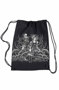 VampireFreaks Malice In Wonderland Bag [Multiple Styles Available] -AKUMU INK shop drawstring backpack 9a4979bd 8f74 4421 98f4 40c2989069e4