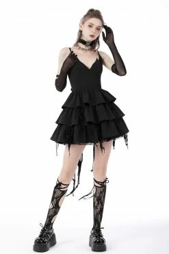 DARK IN LOVE Batling Ruffled Dress -AKUMU INK shop dssfsdf