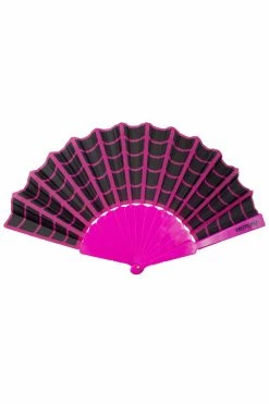 Kreepsville Spiderweb Scallop Fan [Pink]
