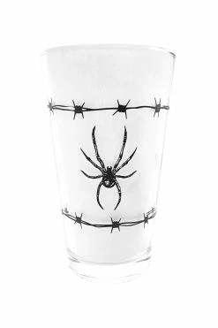 SOURPUSS Barbed Wire Spider Pint Glass