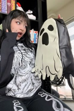 VampireFreaks Ghostie Backpack [Glow In The Dark] -AKUMU INK shop emo school backpack