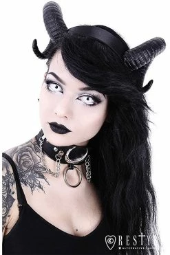 RESTYLE Made Under Moonlight Choker -AKUMU INK shop eng pl Black gothic Moon Choker IRON MOON COLLAR 1750 6copy
