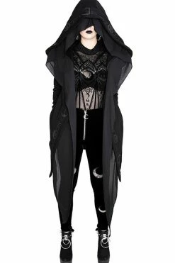 RESTYLE Double Crescent Velvet Leggings -AKUMU INK shop eng pl DOUBLE CRESCENT VELVET LEGGINGS gothic black leggings 1975 7