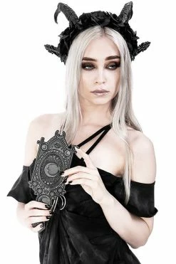 RESTYLE Fortune Teller Hand Mirror -AKUMU INK shop eng pl Fortune Teller Mirror with Crescent and zodiac signs 2160 5