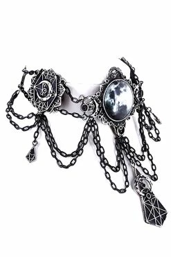 RESTYLE Moon Geometry Choker -AKUMU INK shop eng pl Moon collar Full moon moon phases crescent MOON GEOMETRY CHOKER 1499 6 1