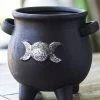 Pacific Giftware Triple Moon Cauldron Plant Pot -AKUMU INK shop eteerfsdfteewretcopy