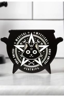 Pacific Giftware Magical Catnip Cauldron Coaster Set