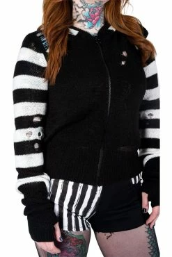 Too Fast F Off Pink Heart Zip Up Cardigan Sweater -AKUMU INK shop fdssdfsdfsdsd