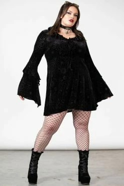 KILLSTAR Celestite Long Sleeve Burnout Dress -AKUMU INK shop fggfggg