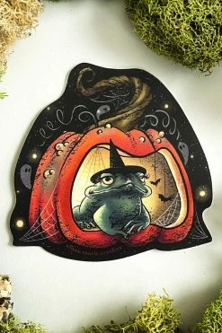 Elissa Marie Creative My Hoppy Place Witch Toad Sticker -AKUMU INK shop frog sticker