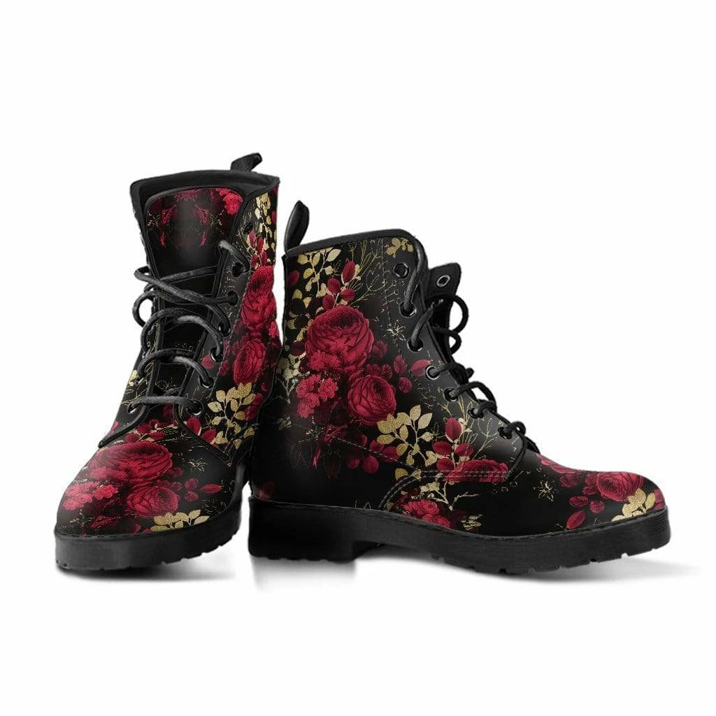 Gallery Serpentine Red Roses Vegan Boots, FREE Shipping 6 Gallery Serpentine Red Roses Vegan Boots, FREE Shipping - Image 4