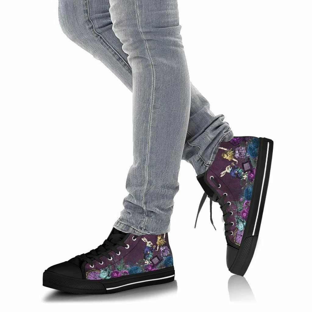 Gallery Serpentine Alice In Wonderland Gothic Hi Tops, FREE Shipping 8 Gallery Serpentine Alice In Wonderland Gothic Hi Tops, FREE Shipping - Image 6