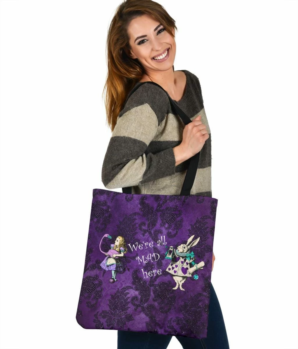 Gallery Serpentine We're All Mad Here - Cloth Tote Bag 5 Gallery Serpentine We're All Mad Here - Cloth Tote Bag - Image 3