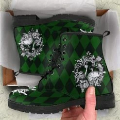 Gallery Serpentine Green & Black Alice In Wonderland Boots, FREE Shipping -AKUMU INK shop front 5 1024x1024 2x 54ca388a dc12 4797 8f0f 8721667bb3ce