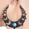 Too Fast Phases Of The Moon Gem Hoop Earrings -AKUMU INK shop fsaresrsdd