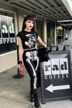 Kreepsville Skeleton White Bone Jogger Pants [UNISEX] -AKUMU INK shop fsdgdgdfgd