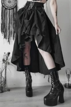DEVIL FASHION Bustle Harness Maxi Skirt -AKUMU INK shop fsdsdgsdg