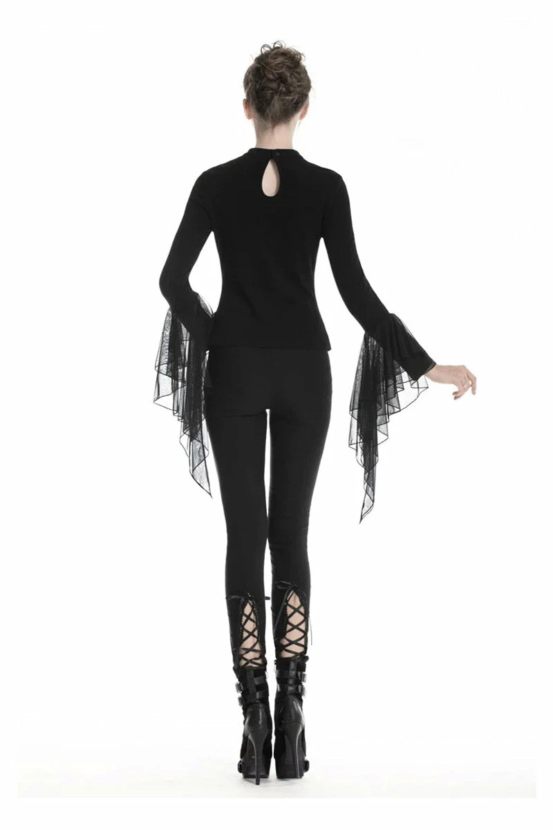 DARK IN LOVE Floral Witch Lace-Up Leggings 4 DARK IN LOVE Floral Witch Lace-Up Leggings - Image 2