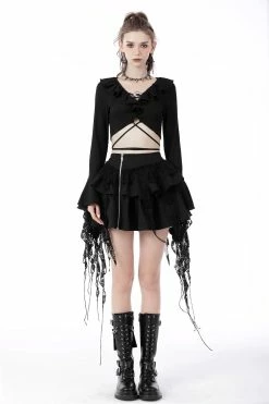 DARK IN LOVE Dark Creature Ruffle Skirt