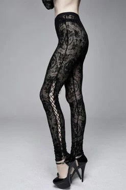 DEVIL FASHION Skelatrina Lace Leggings -AKUMU INK shop fsfsdfsfsd