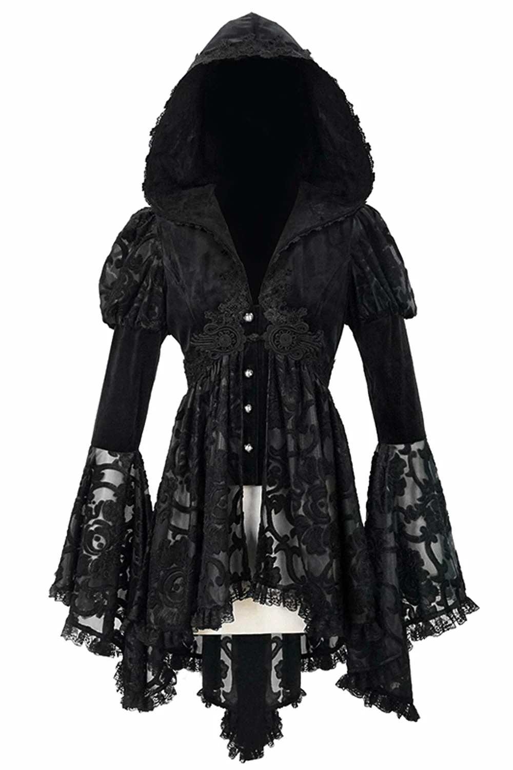 DEVIL FASHION Witcheress Floral Lace Tailcoat 11 DEVIL FASHION Witcheress Floral Lace Tailcoat - Image 9