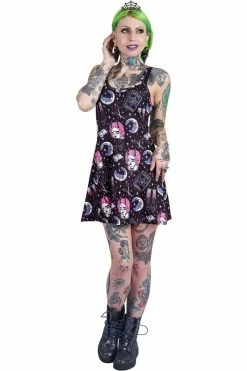 Too Fast Grimoire Spells And Stars Skater Dress -AKUMU INK shop fsfsfsdfsdfsd