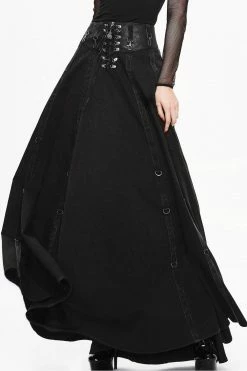 DEVIL FASHION Bustle Harness Maxi Skirt -AKUMU INK shop gdgdfgdfgfd