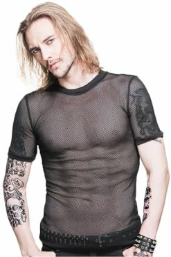 DEVIL FASHION Sabotage Fishnet T-Shirt
