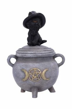 Pacific Giftware Black Cat Cauldron Box -AKUMU INK shop gfdgfgdfgdf
