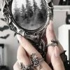 Alchemy Vampire's Moon Bat Hand Mirror -AKUMU INK shop gfgtrythtrhrthr