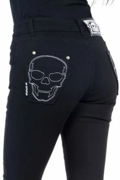Kreepsville Skeleton Jeans [Unisex] [White Bone] -AKUMU INK shop gfhjkhgfhjkhg