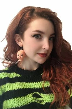 Tentacle Vomit Beheaded Baby Doll Head Earrings -AKUMU INK shop ggggg