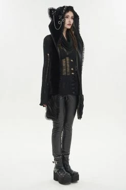 DEVIL FASHION Bat Ears Hat [Batwing Pockets] -AKUMU INK shop goth bat hat