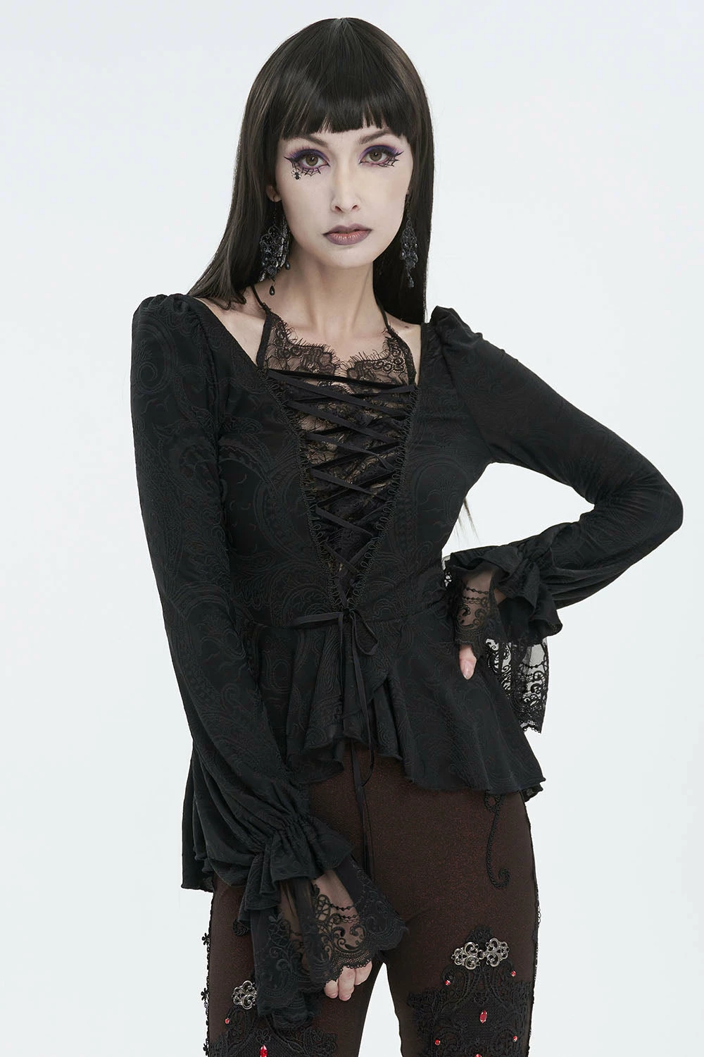 DEVIL FASHION Romantic Goth Ruffles Top 9 DEVIL FASHION Romantic Goth Ruffles Top - Image 7