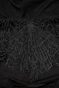 PUNK RAVE Cottagecore Creature Cloak [BLACK/RED] -AKUMU INK shop goth witch cloak