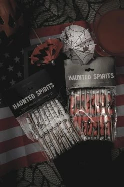 LIVELY GHOSTS Spooky Cocktail Umbrellas [SPIDERS] -AKUMU INK shop gothic bday party ideas